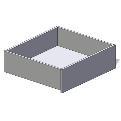 Houten laden met voorfront-tegen
